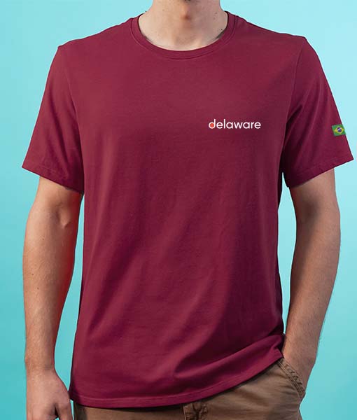Camiseta em malha vermelha Masculina - delaware