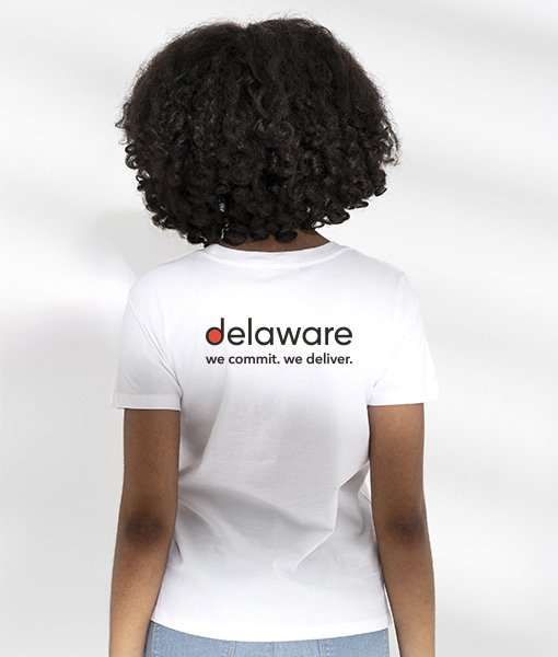 Camiseta Valores Baby look Branca - delaware