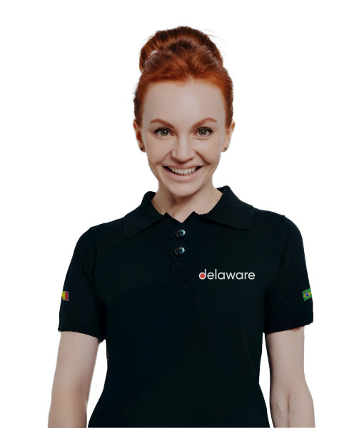 Camiseta Polo Preta Feminino Kit Onboarding - delaware